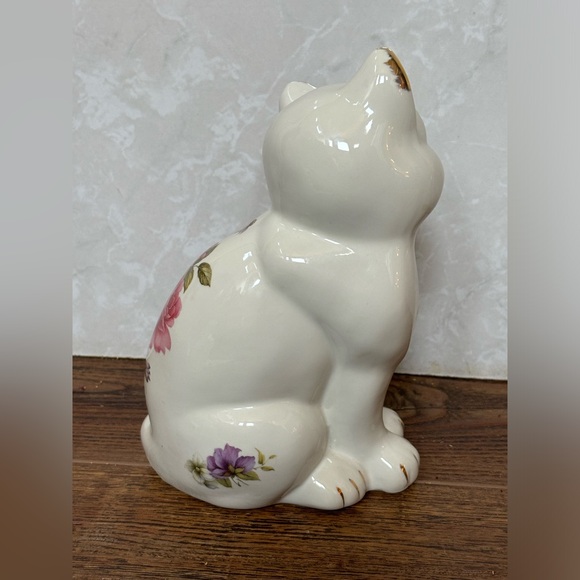 Formalities Baum Brothers Summer Flowers Collection 7.5” Porcelain Cat Figurine - Picture 6 of 8